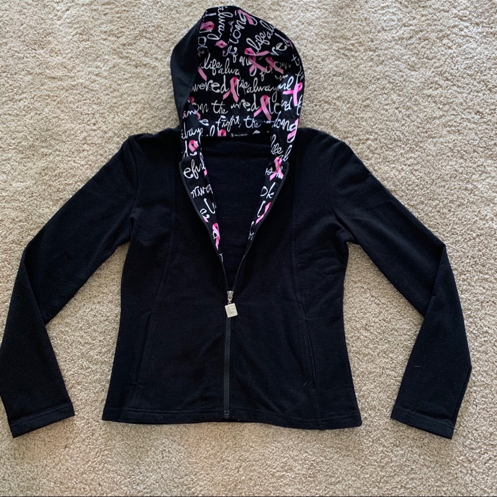 Nilla Shields breast cancer awareness zip up